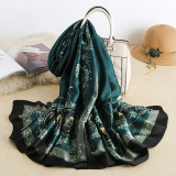 Low Price Wholesale Luxury Pattern Printing Satin Silk Scarf 90x180cm Designer Scarfs Shawls