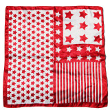 New 50*50 Elegant Spring Women Multifunction Hair Tie Headwear Design Retro Neckercief Printed Square Silk Scarf