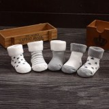 Autumn And Winter New Baby Socks Cartoon Newborn Cotton Socks Thick Fuzzy Children's Terry Socks 0-1-3 Years Old