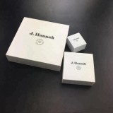 New Custom Size Sleeve Embossing Brand Cover White Plastic Jewelry Box