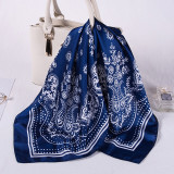 women 40 Colors Cashew Paisley Pattern Square 70*70cm Soft Silk Scarf  Luxury Floral Print Silk Scarf