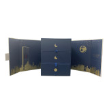 Custom Brand Luxury Cardboard Large Two Door Style Mooncake Wedding Christmas Gift Boxes
