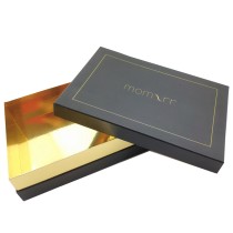 Custom t shirt box with separate lid and bottom with logo