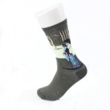 Custom High Quality Happy Style Retro Fashion 3D Art Oil Painting Cotton Men Funny Socks