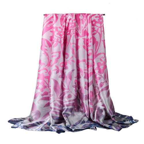 Women Fashion Ladies Head Wrap High Quality Luxury Square Scarves Custom Silk Neck Scarf