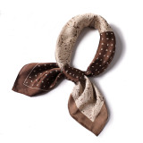 Designer Styles Silk Scarf Female Winter Decoration Warm Silk Scarf  Two-color Stitching Fashion Scarf 70*70cm