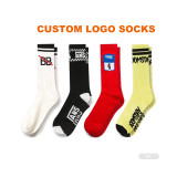 Private label Sports Men Socks Cotton Print Women Knit Socks Embroidered Thick Bamboo Work Custom Embroidered Cotton Socks