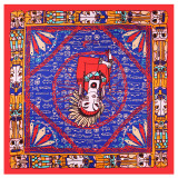 New Indian printed silk satin shawl ladies decorative large muslin square scarf