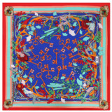 New Crown Key Printed Pan Muslim Silk Weave Shawl Large Plain Square Scarf