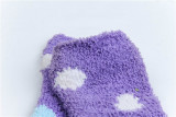 Dots fuzzy socks winter women coral velvet crew socks  girls tube socks wholesale factory