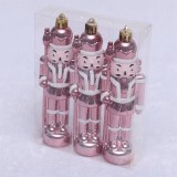 rose gold soldier shape plastic christmas ornament