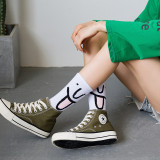 Funny happy women's socks autumn and winter new style Japanese Korean version funny smiley face socks INS college trend