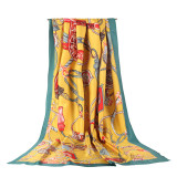 Wholesale Price Satin Scarf Printed Silk Muslim Hijab Scarf 100% Polyester Silk Square Scarves Women