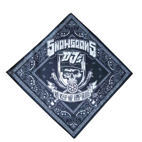 Free Sample Custom Print 22 Inches  Hip Hop  Colored Handkerchiefs In Bulk