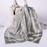women 40 Colors Cashew Paisley Pattern Square 70*70cm Soft Silk Scarf  Luxury Floral Print Silk Scarf