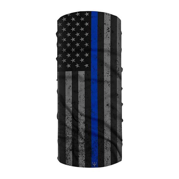 Wholesale Oem Multi Colors Fabric Custom Logo Tube Scarf Blue Line Flag Neck Gaiter Gator Tuba Bandana