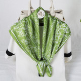 women 40 Colors Cashew Paisley Pattern Square 70*70cm Soft Silk Scarf  Luxury Floral Print Silk Scarf