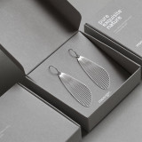 Fashion slide out drawer cardboard paper gift ring jewelry necklace packaging box with custom logo