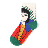Cartoon Custom Wholesale Design  Cute Cotton  Fashion Young Girl  Funny Woman  Happy Socks