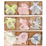 2021 New Design Cute Wooden Decoration Easter hanging decoration home decorarion heart flower butterfly