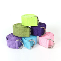 Organic Cotton Yoga Strap Belt Band Custom With Logo Design Yoga Stretch Strap