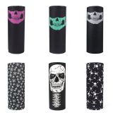 Stretchable Tubular Skull Face Mask Harley Motorcycle Biker Seamless Neck Tube Cartoon Bandana