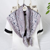 women 40 Colors Cashew Paisley Pattern Square 70*70cm Soft Silk Scarf  Luxury Floral Print Silk Scarf