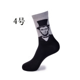 High Quality Factory Custom Character Art Funny Soft Cotton Crew Socks