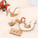 Wooden Easter Chicken Wood Crafts Decorations for Home DIY Ornaments Drops Desktop Decoration Kids Toys