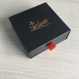 Luxury Matt Soft Touch Black Small Bracelet Jewelry Gift Drawer Box With Velvet