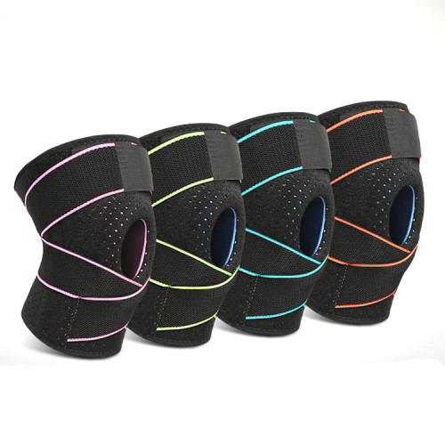 Breathable Knee Pain Brace Spring Adjustable Patella Gel Pads For Knee Support Brace