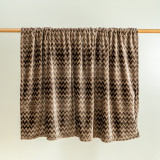 High Quality Microfiber Coral Fleece Blanket Ombre Brown Throw Blanket Wholesale