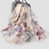 Silk Chiffon Scarf Ladies Long Large Size Shawls Fall Winter Women Neck Scarves Silk Organza Shawl