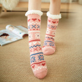 Autumn And Winter Fuzzy Thickening Women Socks Velvet Floor  Adult Home Slippers Socks Warm Sleeping Socks