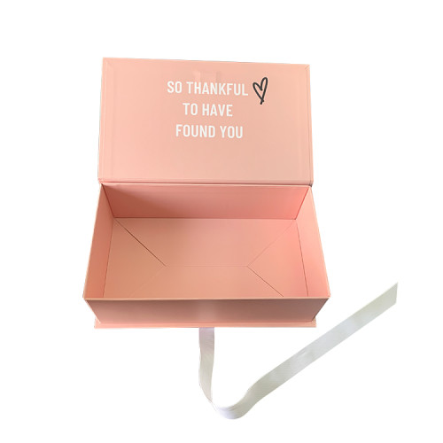 Luxury Clothing Packaging Foldable Dress With Ribbon Gift Magnet Apparel Garment Cardboard Box With Logo