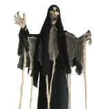 200cm 6.5FT Spider Web Clothes Skeleton Decoration Halloween Creepy Hanging Skeleton