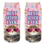 Customized New Cute Dog 3D Printed Socks Female Harajuku Style Creative Interesting Animal Cat Boat Socks