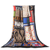 Wholesale 2021 hot sale women gift for valentine's day fashion luxury print scarves ladies silk scarf women