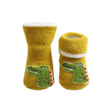 Autumn And Winter Thickened Warm Fuzzy Children's Socks Coral Fleece Baby Tube Socks Non-Slip Baby Floor Socks