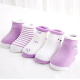 Autumn And Winter New Baby Socks Cartoon Newborn Cotton Socks Thick Fuzzy Children's Terry Socks 0-1-3 Years Old