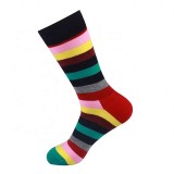 Men's Fun Dress Socks Colorful Stripe Funny Novelty Crazy Crew Socks Packs with Cool Argyle Pattern