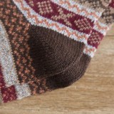 Custom Retro style socks cosy thick warm womans wool winter thermal crew socks for wholesale