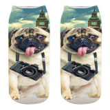 Customized New Cute Dog 3D Printed Socks Female Harajuku Style Creative Interesting Animal Cat Boat Socks