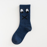 Funny happy women's socks autumn and winter new style Japanese Korean version funny smiley face socks INS college trend