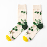 2021 Happy Socks Men Harajuku Style Creative  Color Medium Personality Flower Bird Frog Bee Cotton Wedding Christmas Gifts