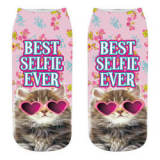 Customized New Cute Dog 3D Printed Socks Female Harajuku Style Creative Interesting Animal Cat Boat Socks
