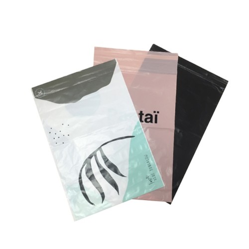 PBAT PLA Corn Starch 100% Biodegradable Packaging With Self Adhesive Plastic Compostable Bag