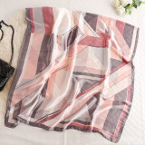 2021 Spring Summer New Silk Printed Silk Scarf Women Korean Fashion Gift Scarf Seaside Sunscreen Shawl