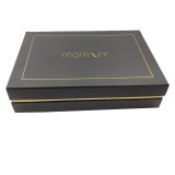 Black and Gold Color  Gift Packaging Boxes for Clothes Custom Logo
