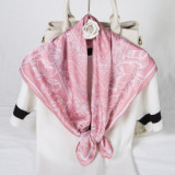 women 40 Colors Cashew Paisley Pattern Square 70*70cm Soft Silk Scarf  Luxury Floral Print Silk Scarf